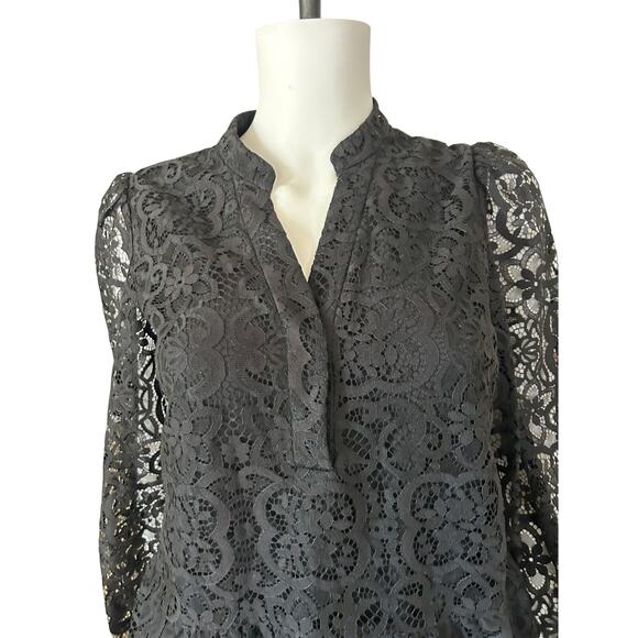 Lilly Pulitzer Jacelynne Lace Top Onyx Two Tone Carnival Lace - Picture 10 of 15